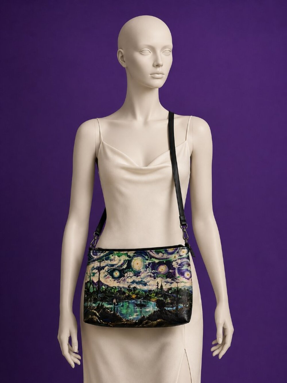 Black Lagoon Surf Co Starry Night Fantasy Crossbody Bag NWT